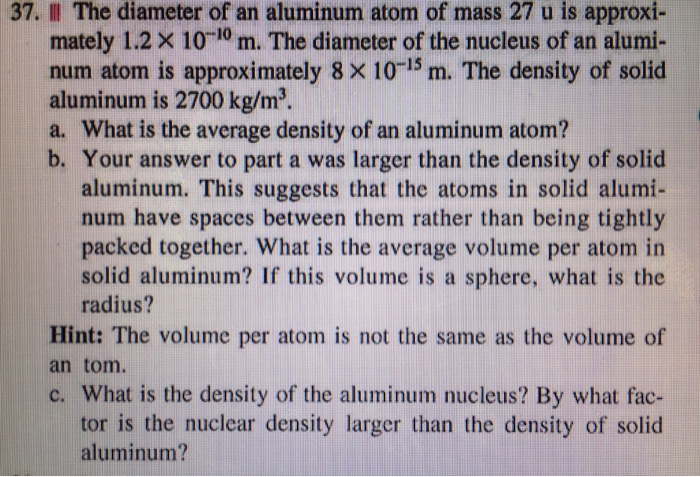 An aluminum atom has a mass of 4.48