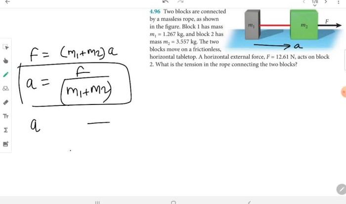 Two object frictionless collide objects level mass kg solved table problem been has homework answers