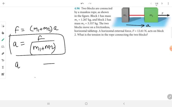 Two object frictionless collide objects level mass kg solved table problem been has homework answers